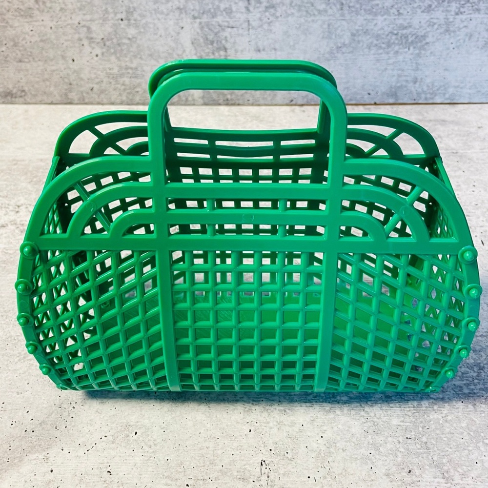 Green Jelly Mesh Women's Handbag - Picture 3 of 6